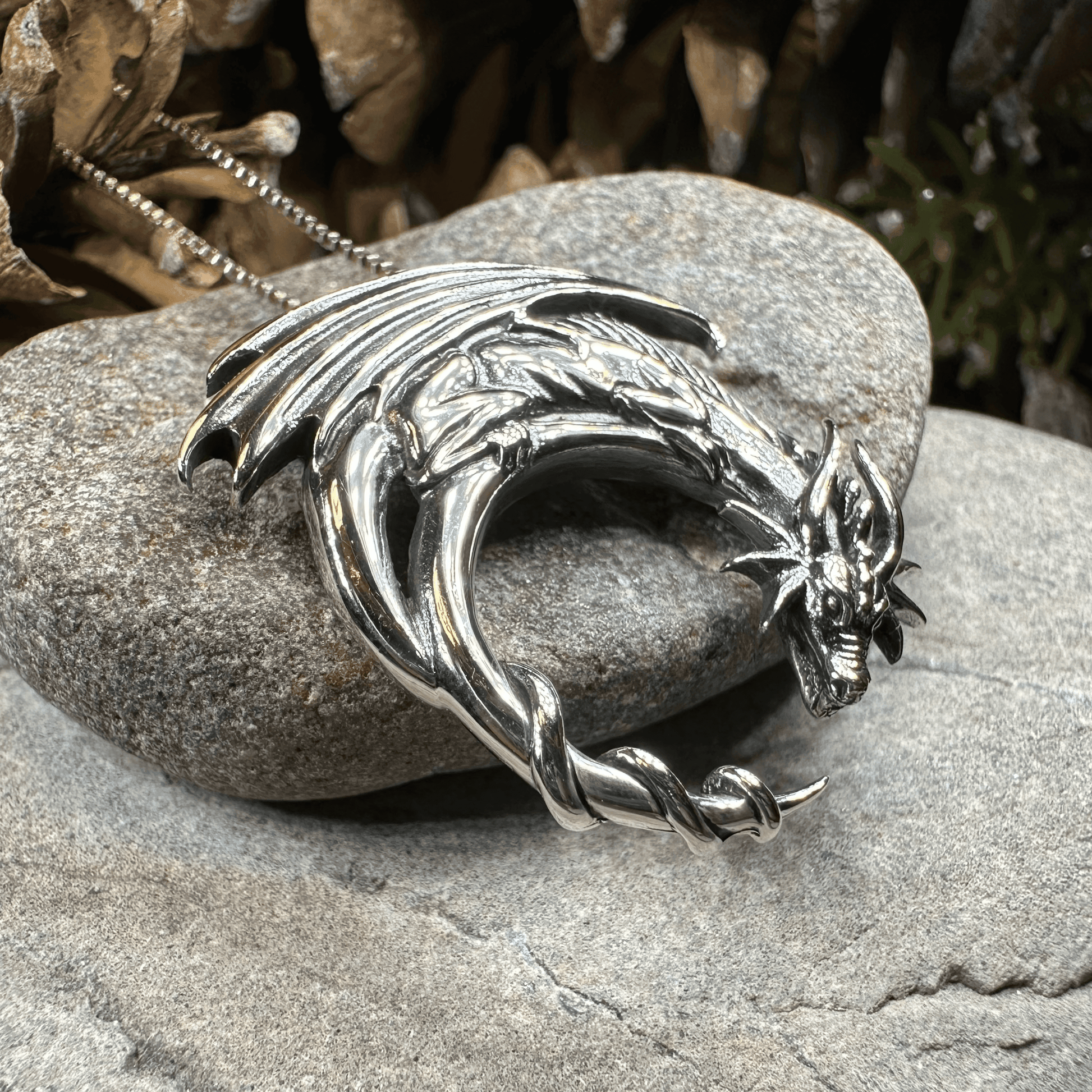 Xerxes Dragon Moon Necklace - 18