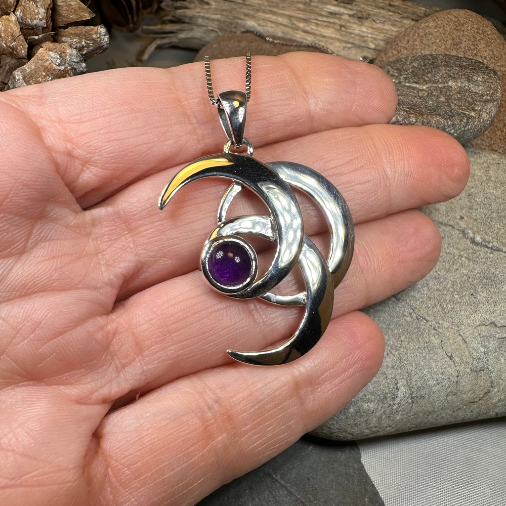 Moonshadow Triple Moon Necklace