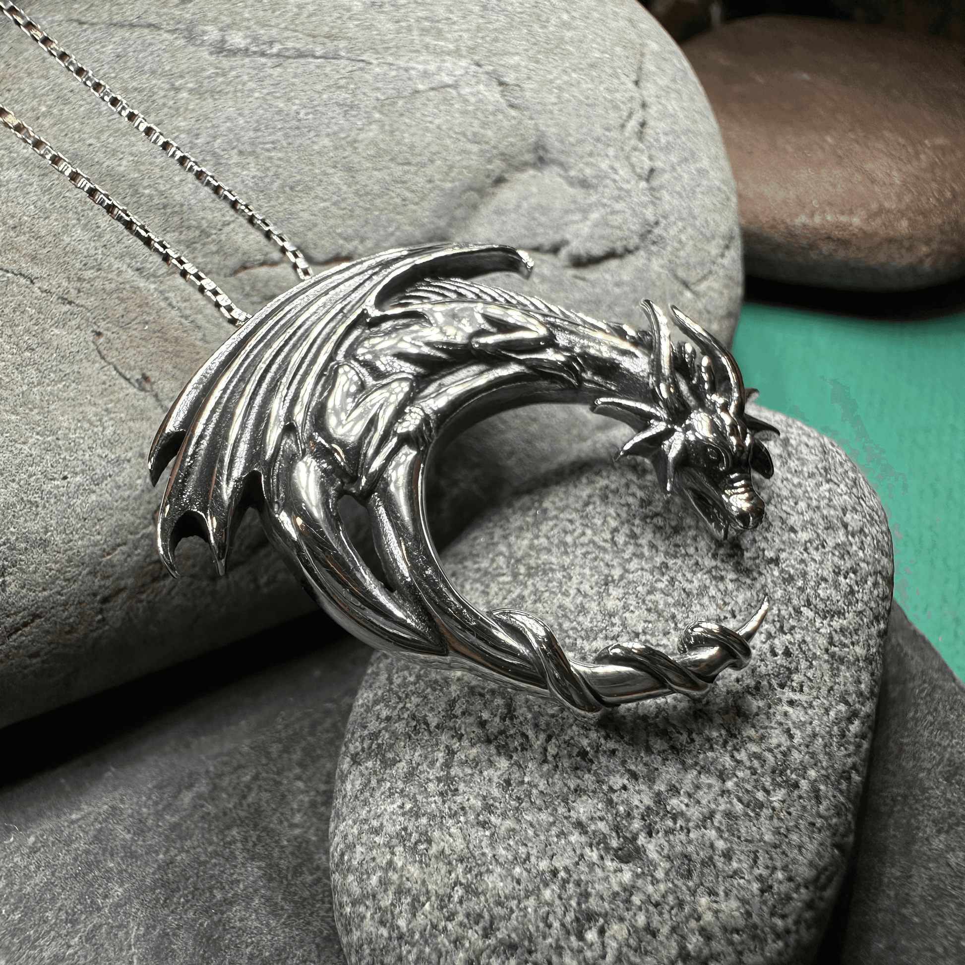 Xerxes Dragon Moon Necklace - 18