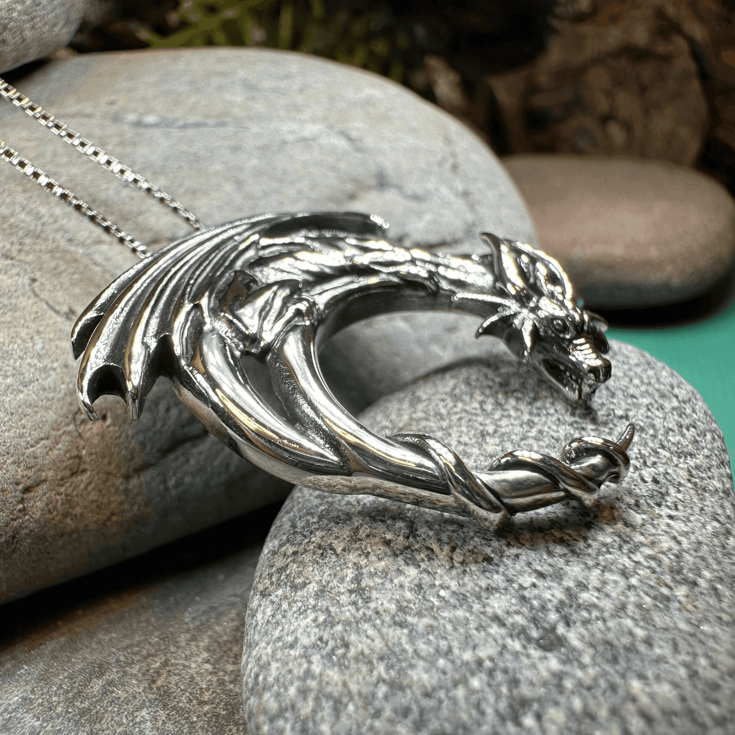 Xerxes Dragon Moon Necklace - 18