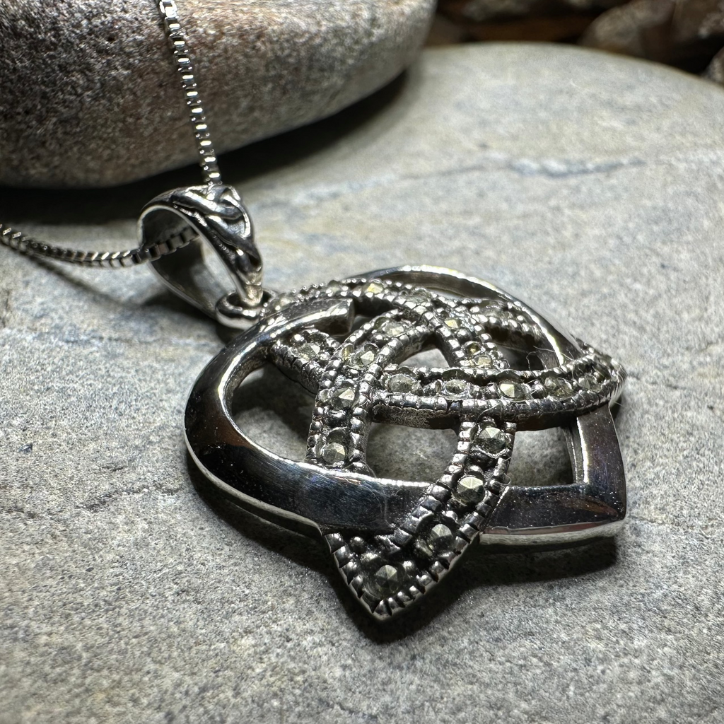 Marcasite Love Knot Necklace