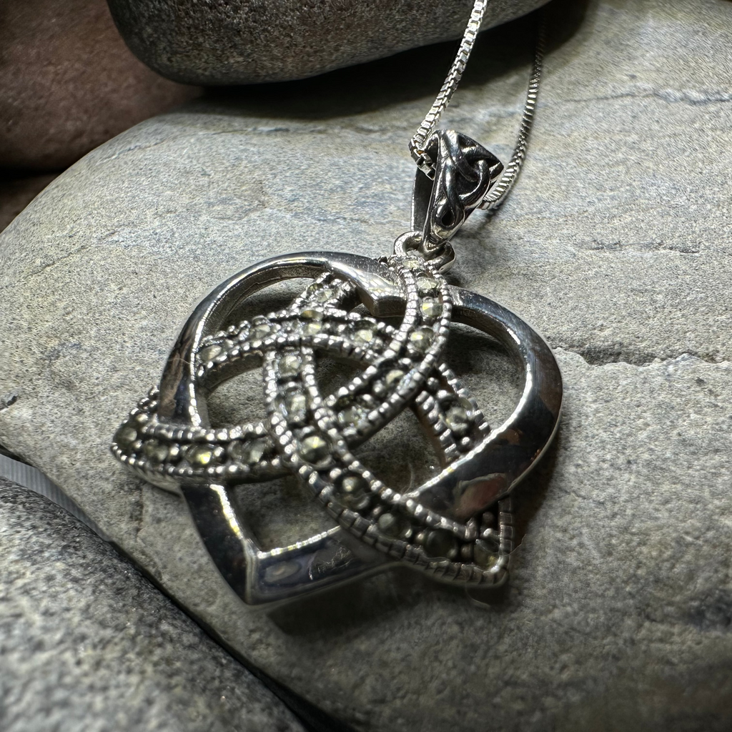Marcasite Love Knot Necklace