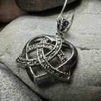 Marcasite Love Knot Necklace