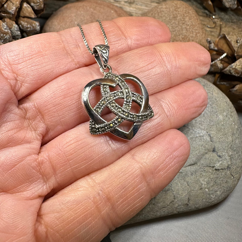 Marcasite Love Knot Necklace