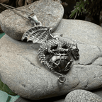 Archion Dragon Moon Necklace - 18