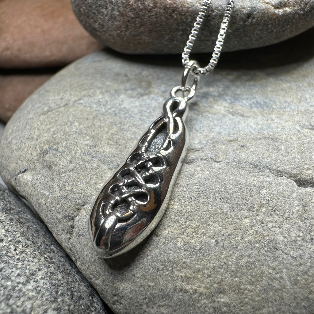 Irish Dance Shoe Silver Necklace