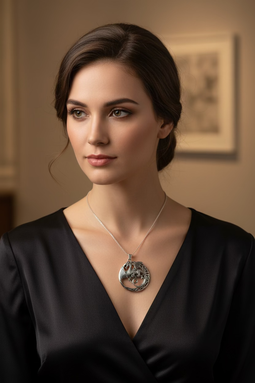 Electra Dragon Moon Necklace