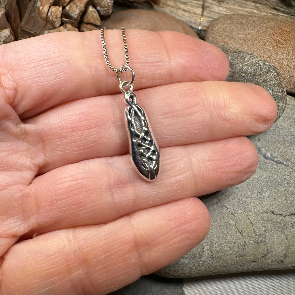 Irish Dance Shoe Silver Necklace
