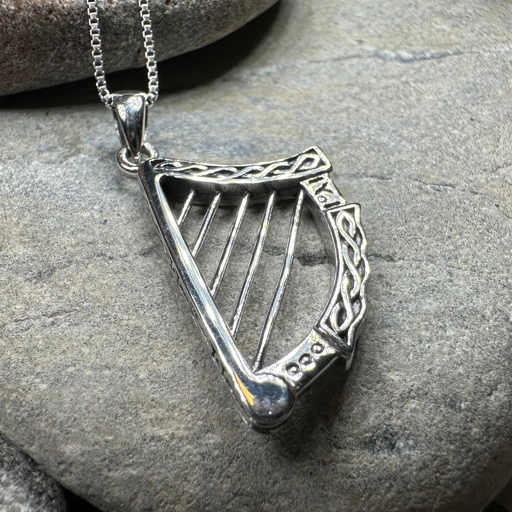 Torlogh Celtic Harp Necklace