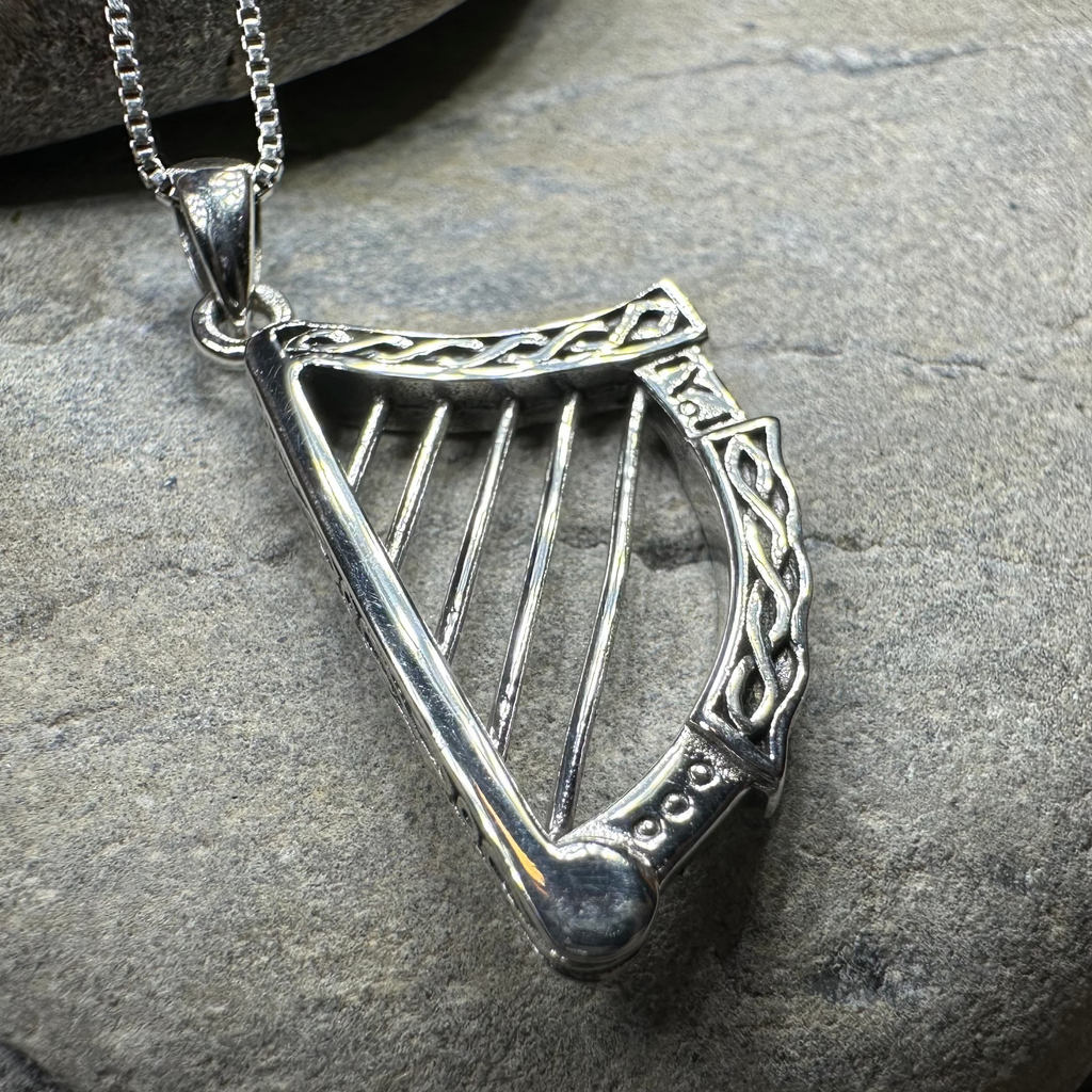 Torlogh Celtic Harp Necklace