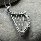 Torlogh Celtic Harp Necklace