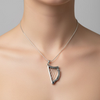 Torlogh Celtic Harp Necklace