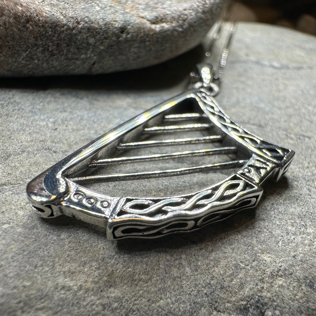 Torlogh Celtic Harp Necklace