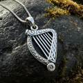 Cinnia Celtic Harp Necklace