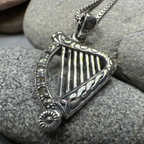Cinnia Celtic Harp Necklace