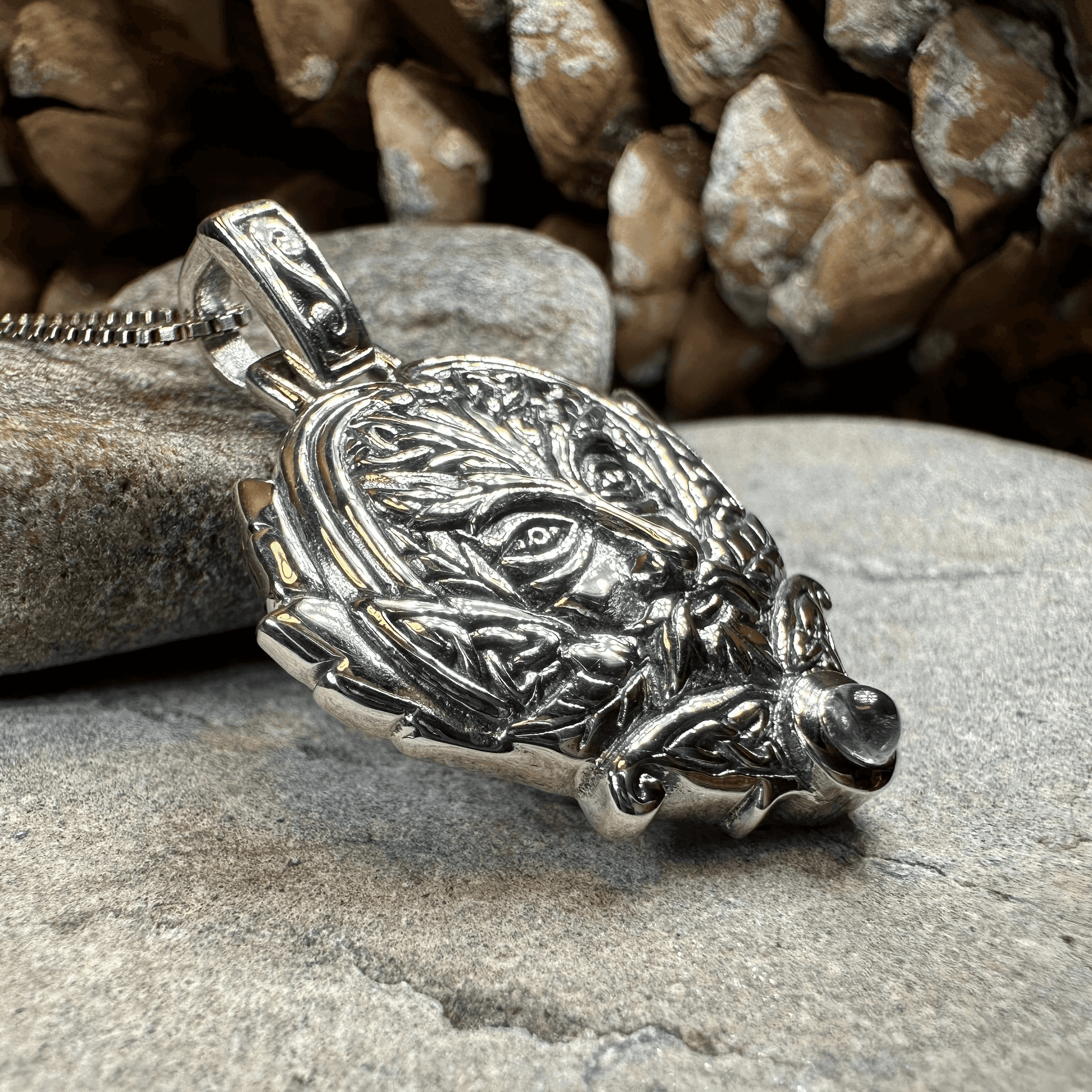 Celtic Oak Green Man Necklace - 18