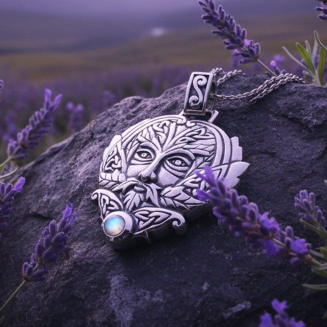 Celtic Oak Green Man Necklace