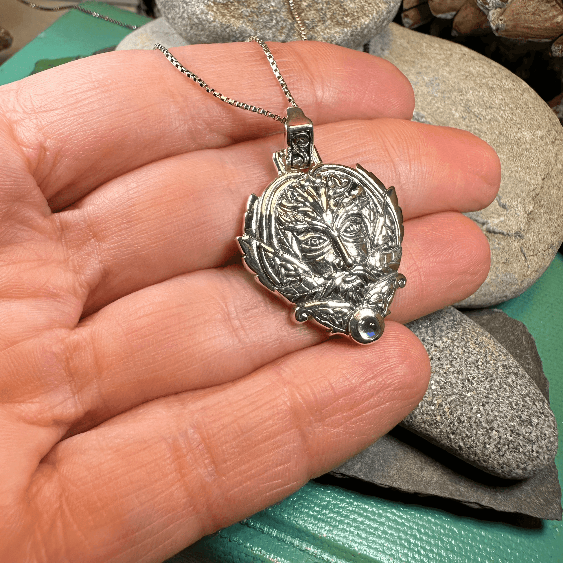 Celtic Oak Green Man Necklace - 18