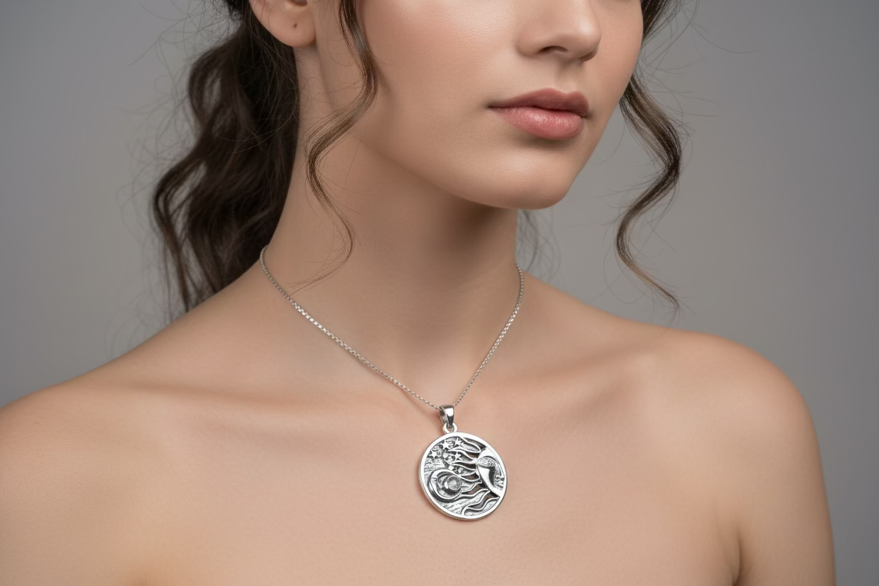 Celestial Wind Moon & Sun Necklace