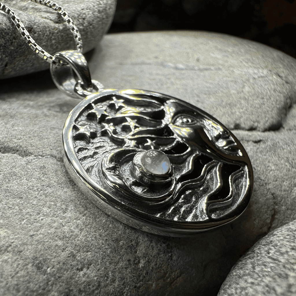 Celestial Wind Moon & Sun Necklace - 18
