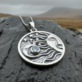 Celestial Wind Moon & Sun Necklace