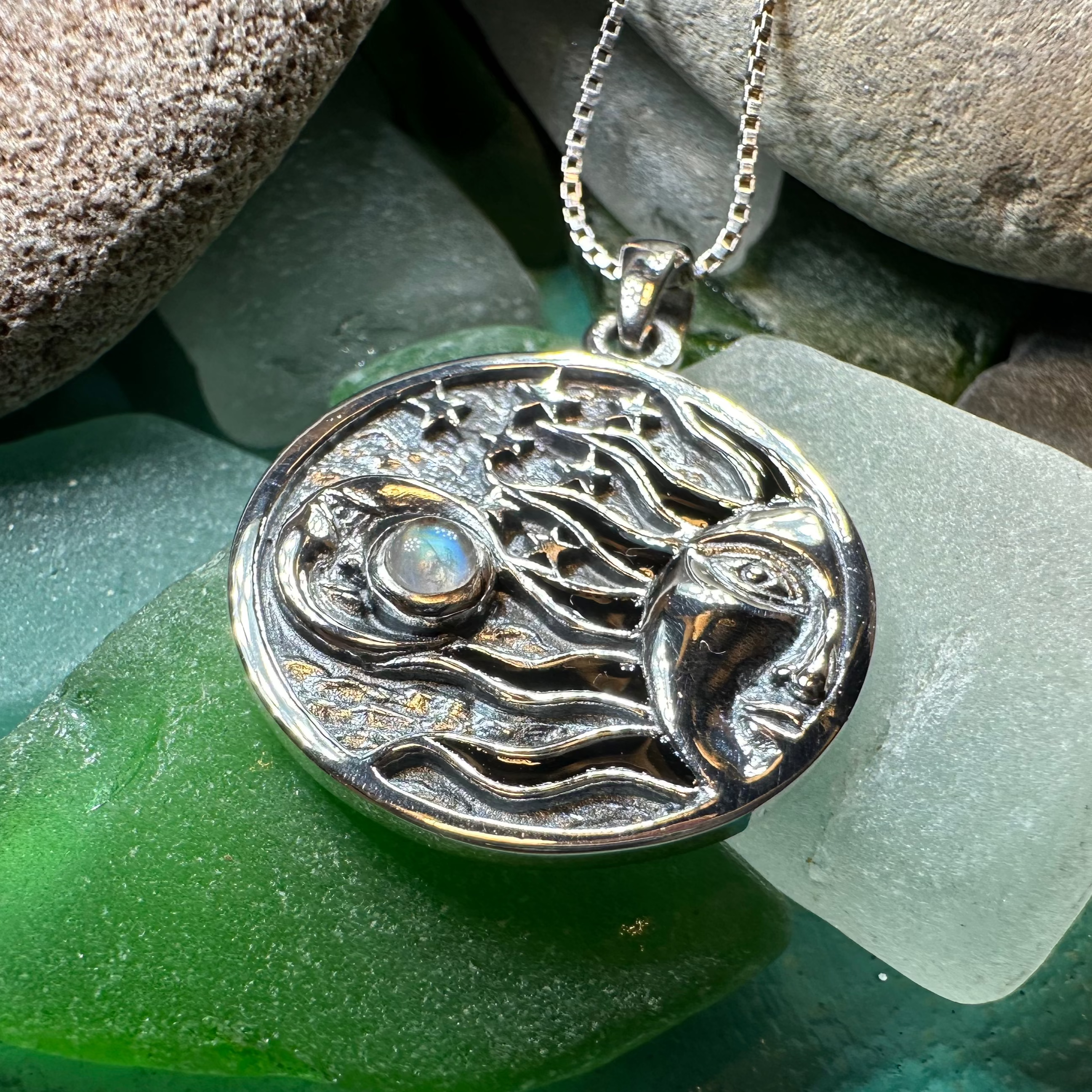 Celestial Wind Moon & Sun Necklace