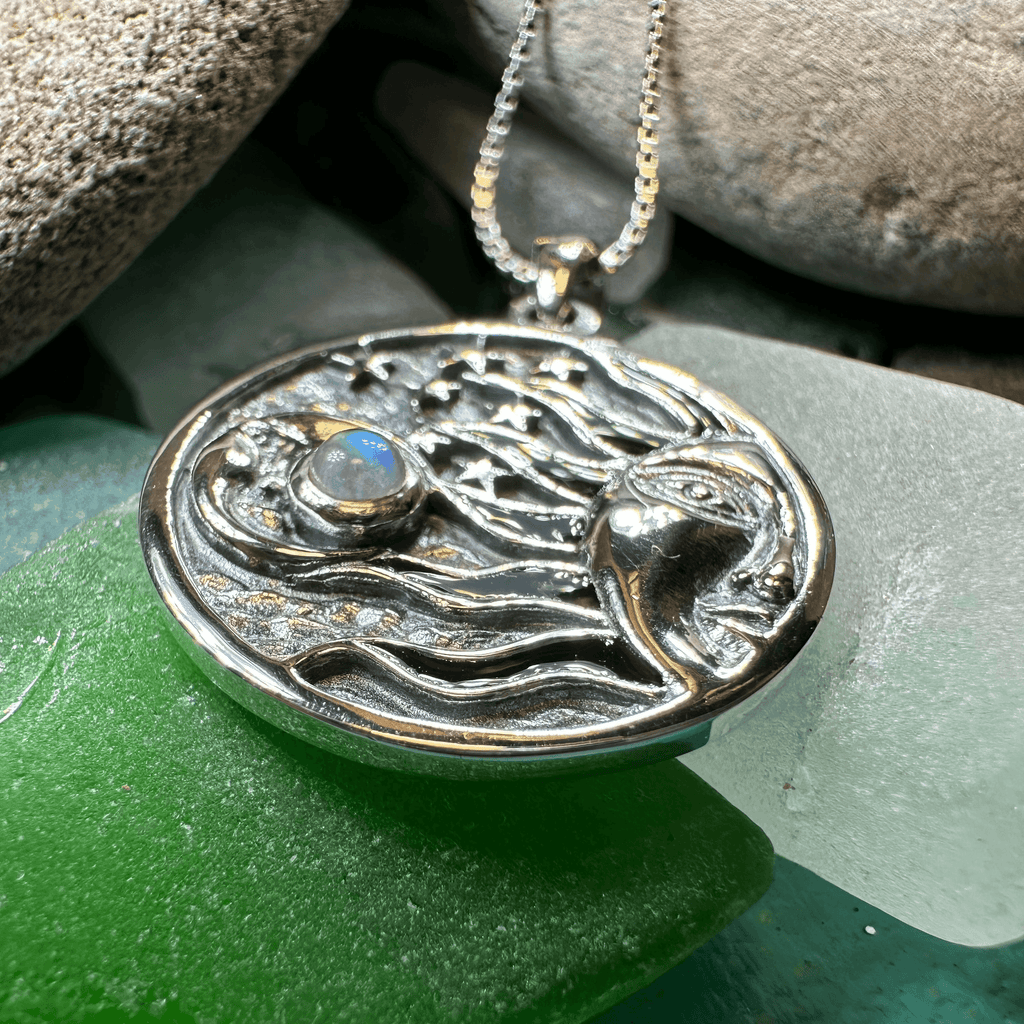 Celestial Wind Moon & Sun Necklace - 18