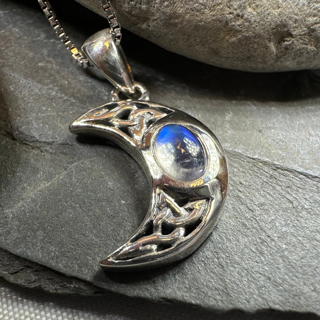 Celtic Crescent Moon Necklace