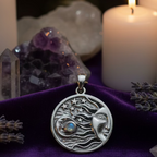 Celestial Wind Moon & Sun Necklace