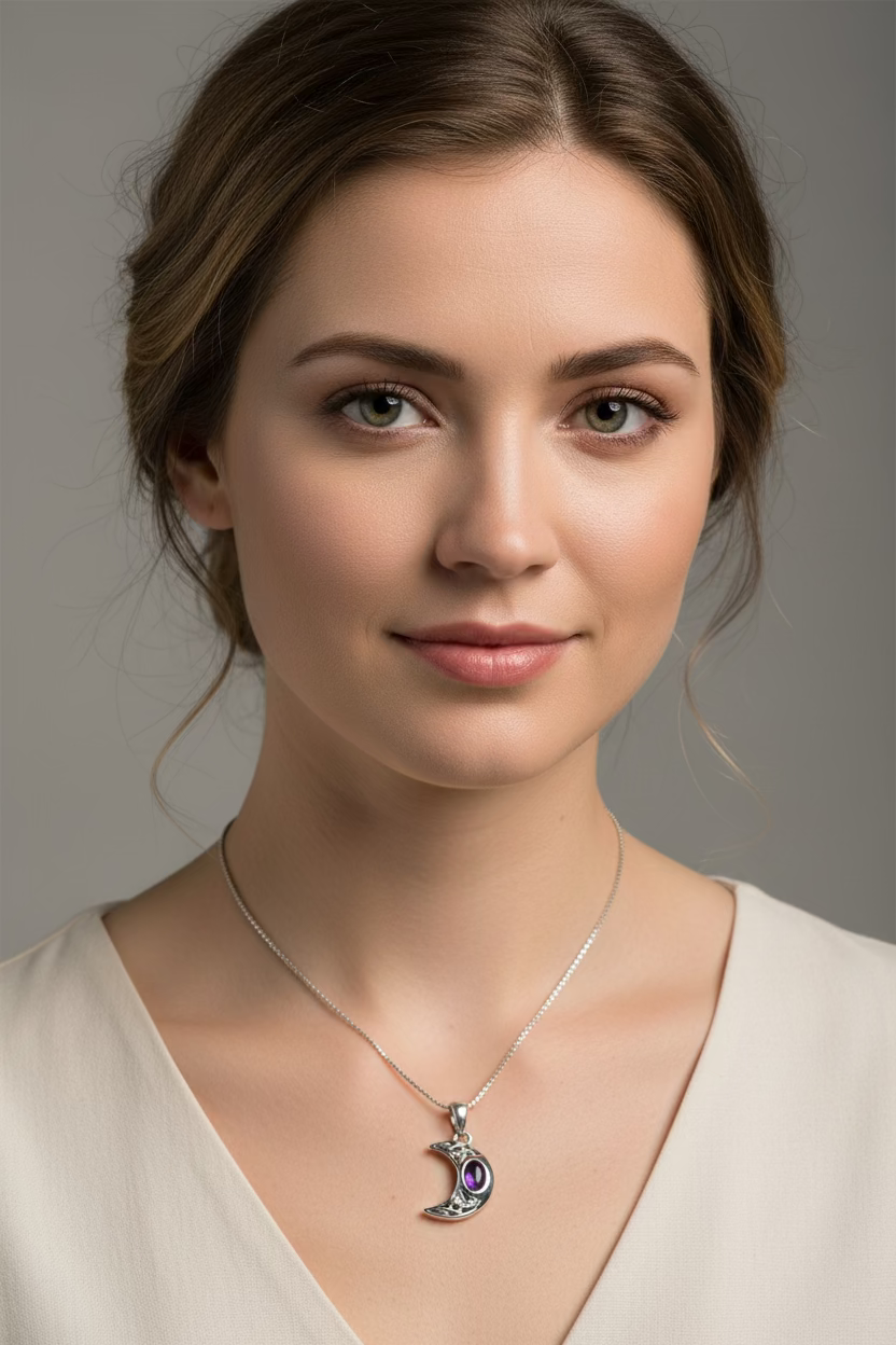 Celtic Crescent Moon Necklace
