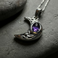 Celtic Crescent Moon Necklace