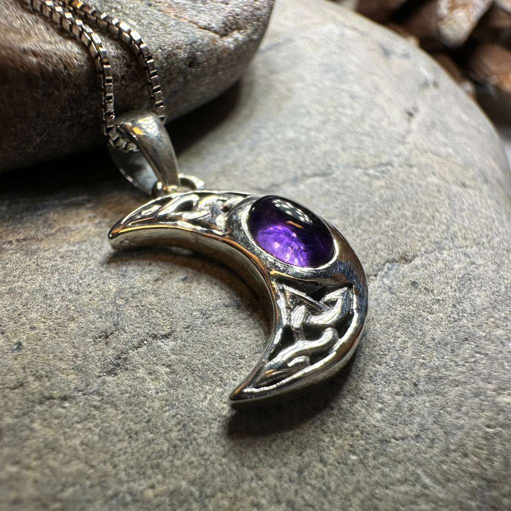Celtic Crescent Moon Necklace