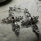 Celtic Cross Gemstone Earrings