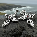 Celtic Cross Gemstone Earrings