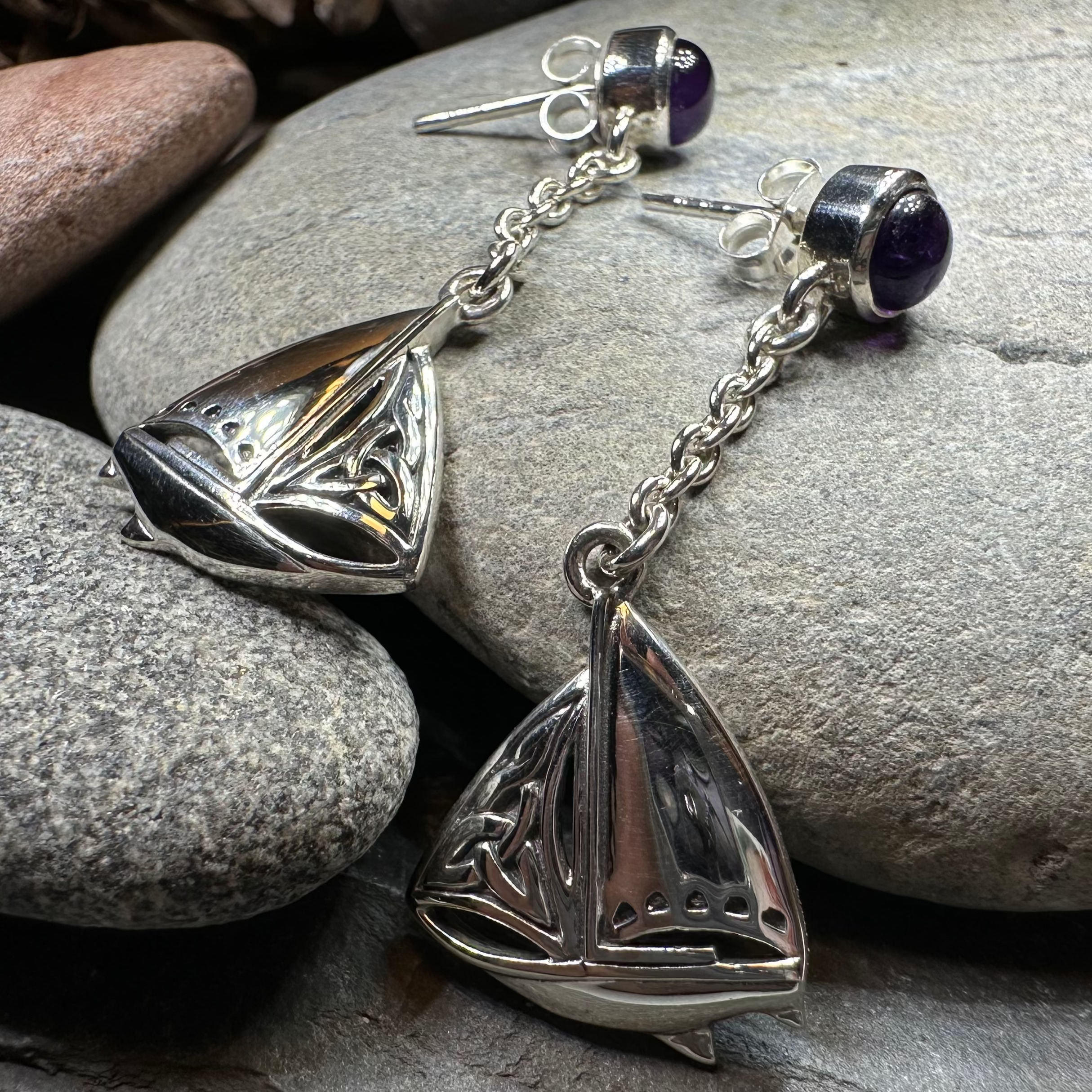 Celtic Sailboat Earrings