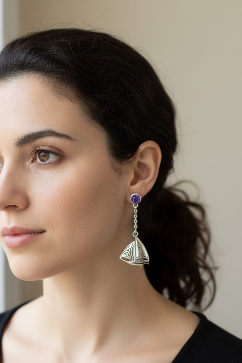 Celtic Sailboat Earrings