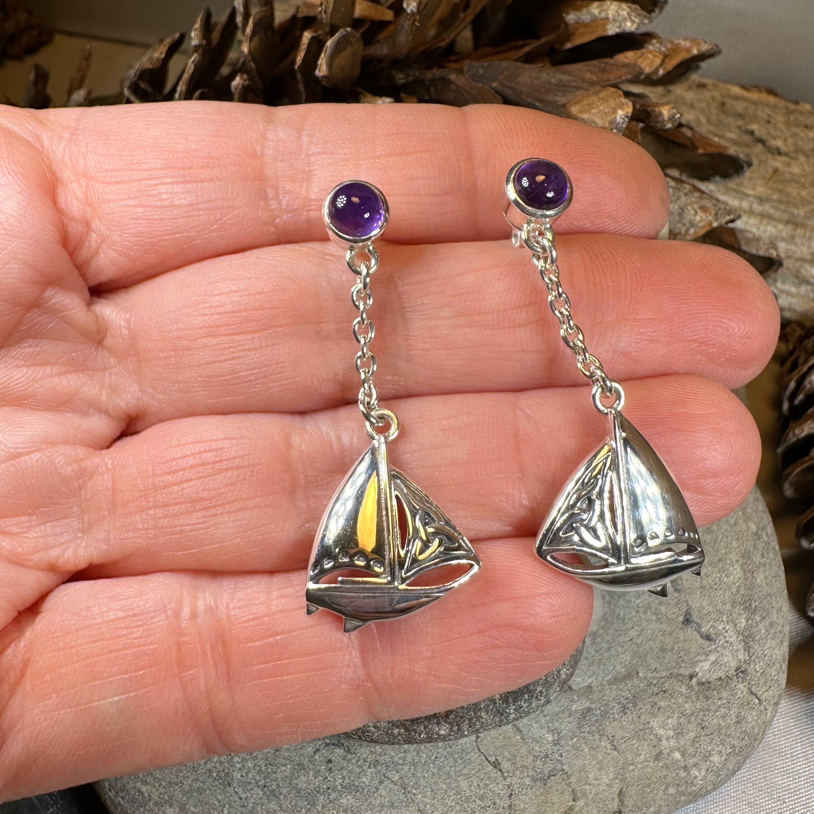 Celtic Sailboat Earrings