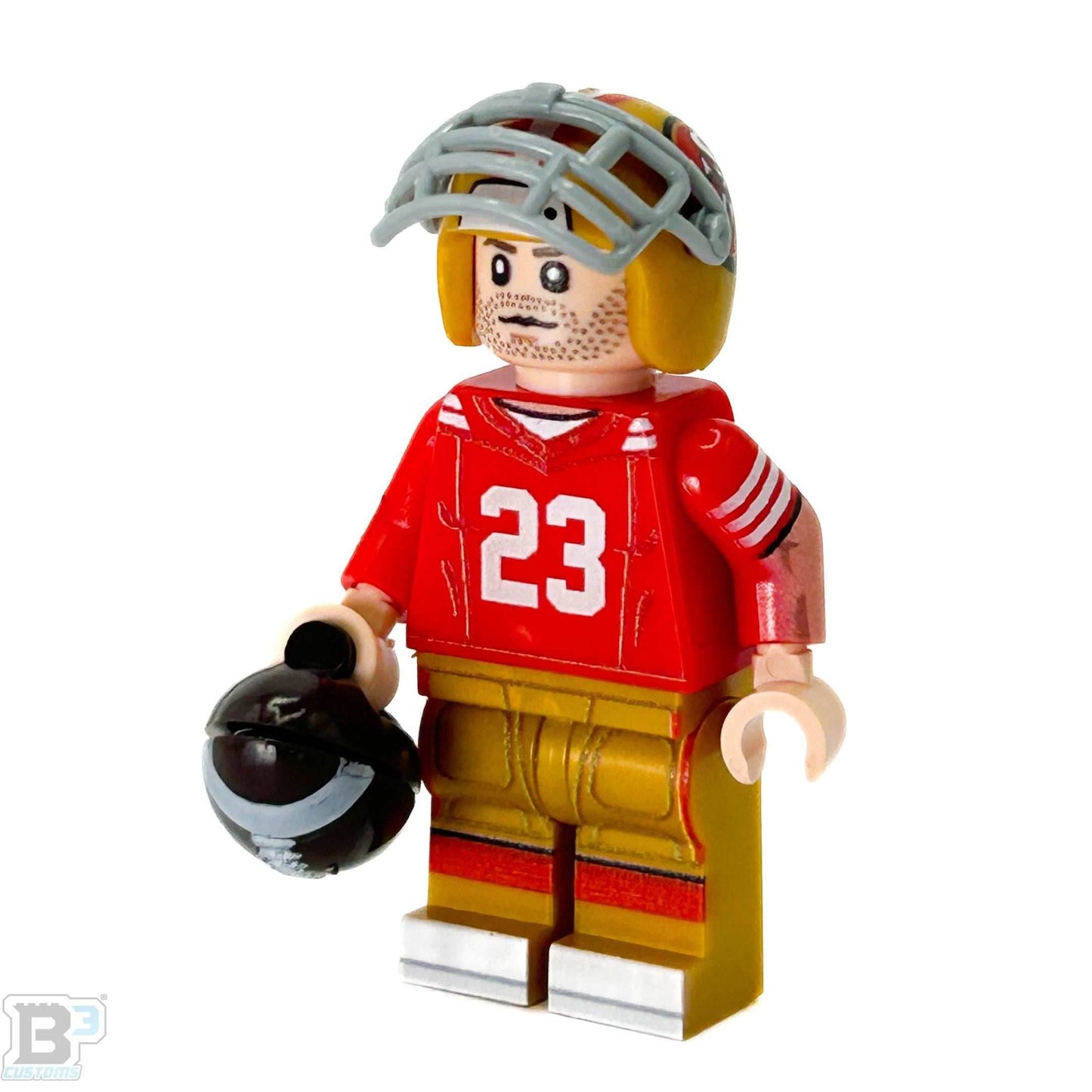#23 RB San Francisco Football Player Minifig - B3 Customs - 