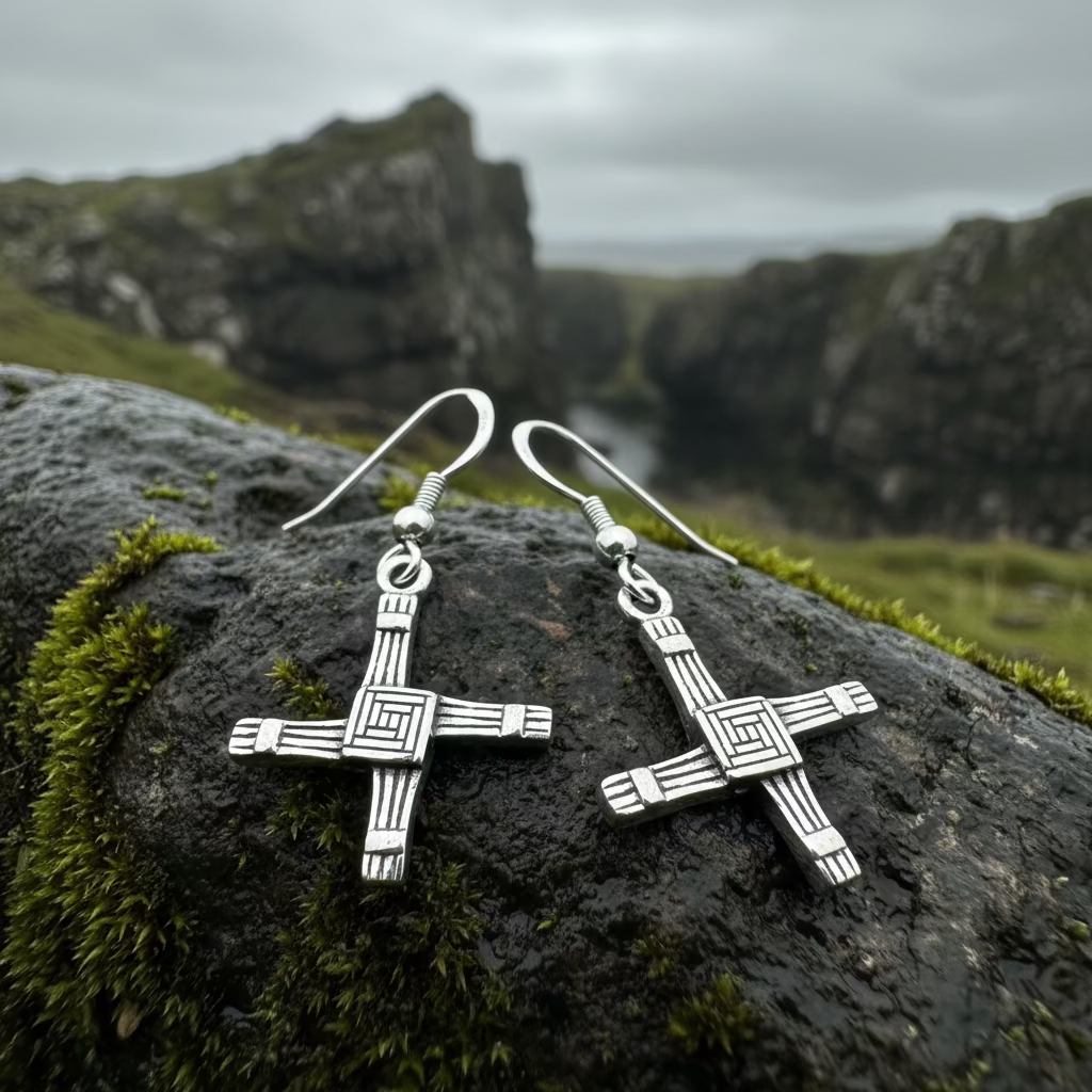 Ballyfarnan Saint Bridget's Cross Earrings