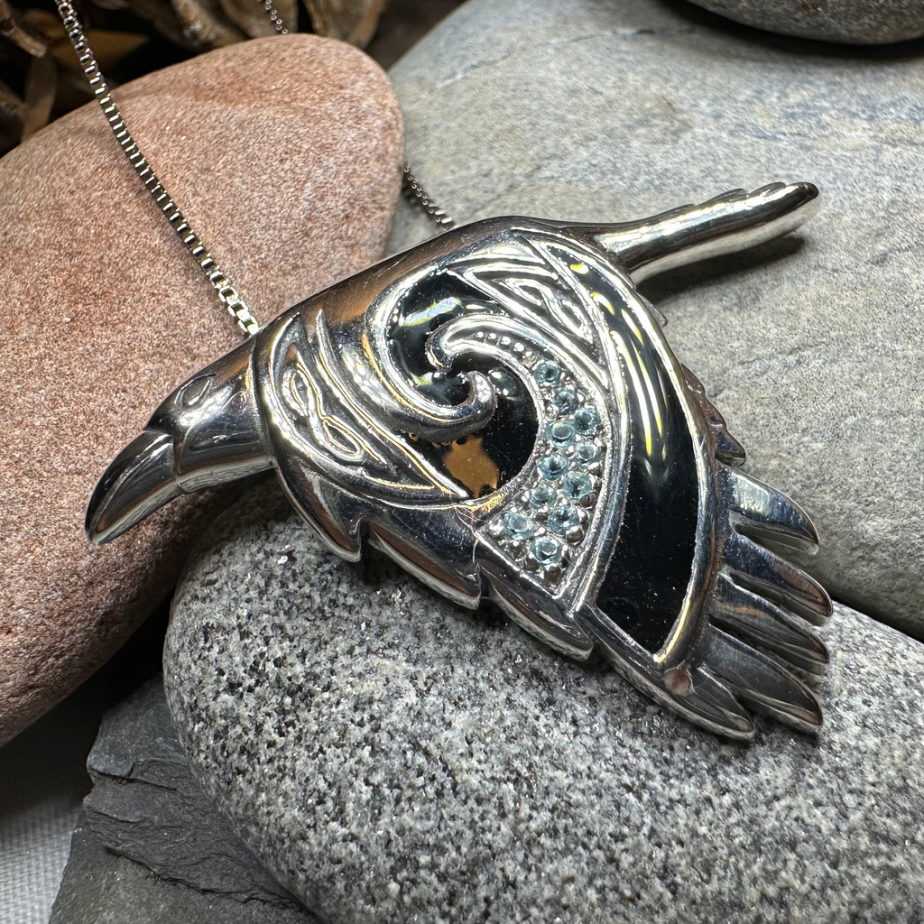 Birget Celtic Raven Necklace
