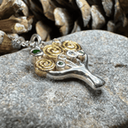 Shades of Green Tree of Life Necklace - 18