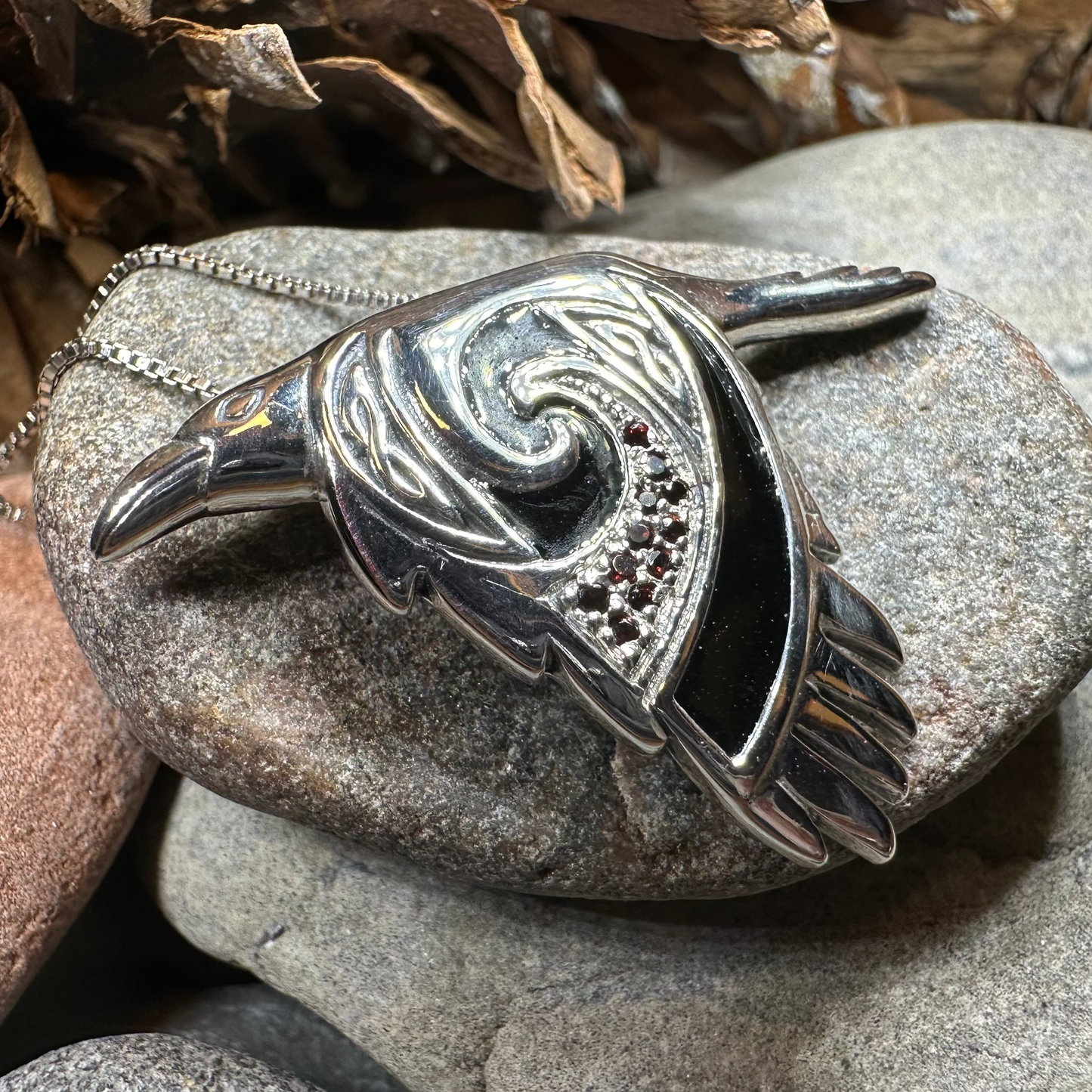 Birget Celtic Raven Necklace