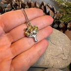 Shades of Green Tree of Life Necklace