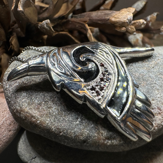 Birget Celtic Raven Necklace