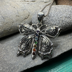 Rainbow Butterfly Necklace
