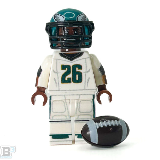 #26 RB Barkley Eagles Football Player Minifig made using LEGO parts - B3 Customs