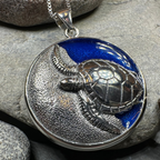Blue Loggerhead Turtle Necklace