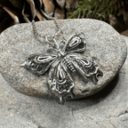 Celtic Butterfly Silver Necklace - 18