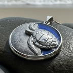 Blue Loggerhead Turtle Necklace