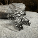 Celtic Butterfly Silver Necklace - 18